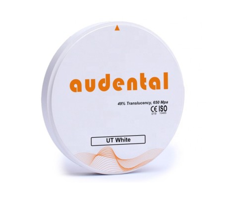 AuDental | UT White Dental Zirconia Disc – Ultra-Translucent & Custom Shading